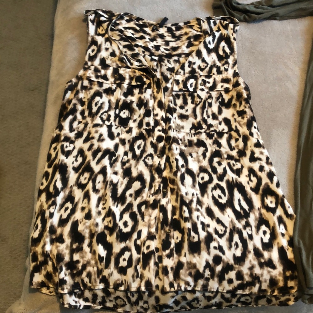 Leopard Button up shirt